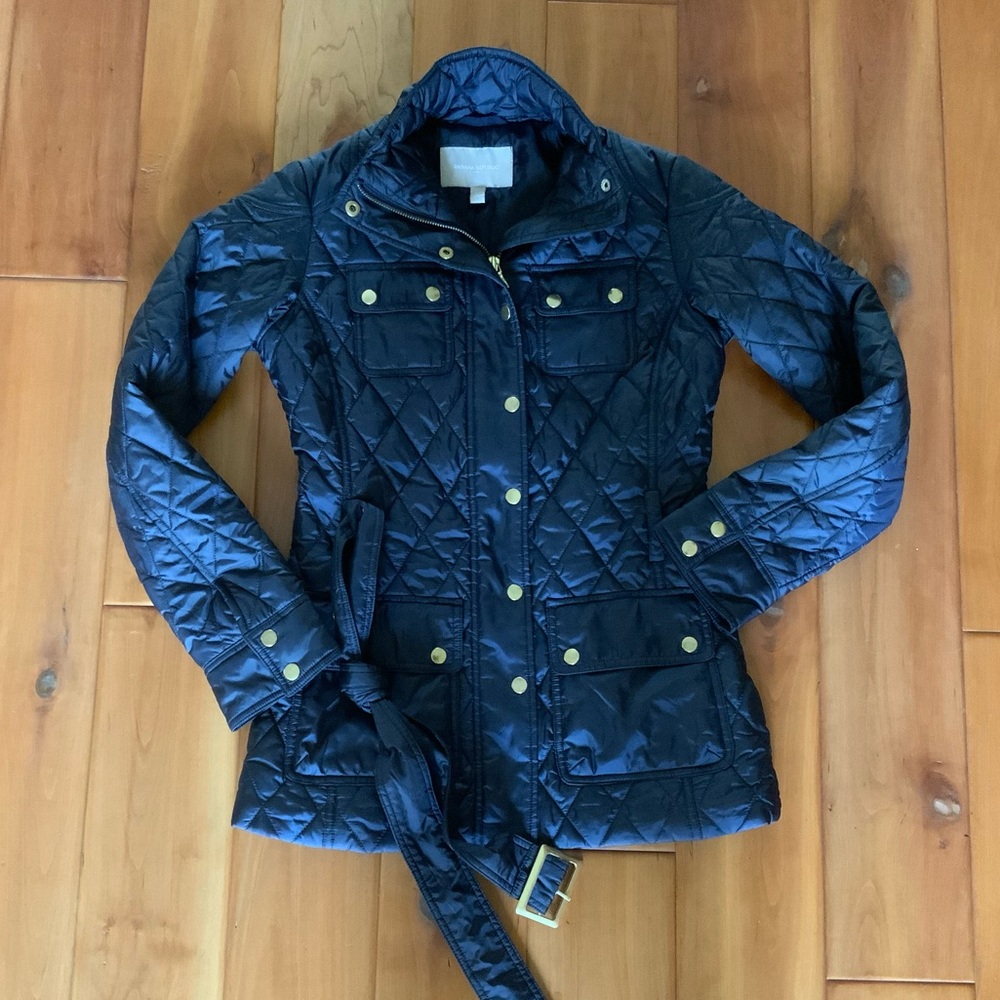 Banana Republic blue quilted puffer jacket XS NWOT
